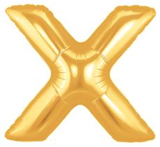 7-Inch Gold Megaloon Letter X Balloon