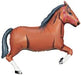 Brown Horse Shaped Foil Balloon, 34 Inch