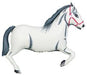 White Horse Shaped Foil Balloon, 34 Inch
