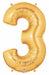 34-Inch Gold Number 3 Megaloon Balloon