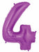 Purple Number 4 Megaloon Balloon, 40 Inch