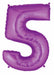 Meg aloon 40-Inch Purple Number 5 Balloon