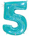 Megaloon Number 5 Holographic Balloon, 40 Inch