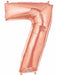 Megалoon 34" Rose Gold Number 7 Balloon