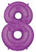 Purple Number 8 Megaloon Balloon, 40 Inch