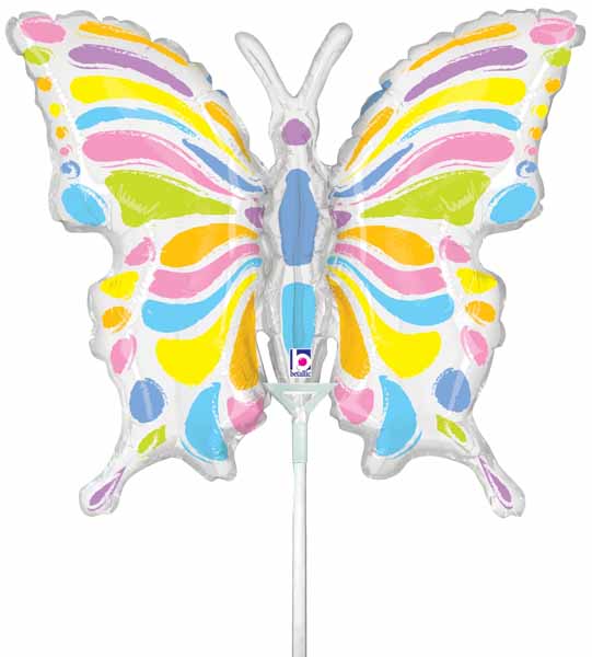Pastel Butterfly 14-Inch Mini Shape Foil Balloon
