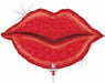 14-Inch Mini Glitter Lips Foil Balloon