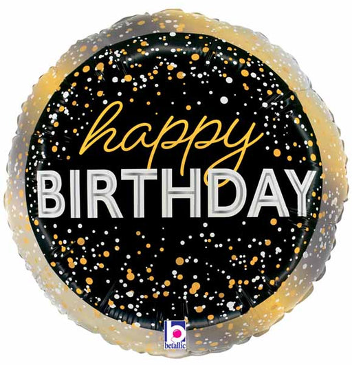 Metallic Birthday Party 9" Round Foil Balloon