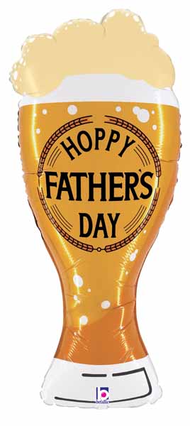Hoppy Father's Day Beer-Shaped Foil Balloon, 39 Inch