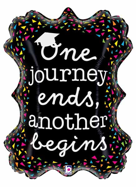 Neon Grad Frame 34-Inch Foil Graduation Balloon