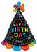 Happy Birthday Hat Doodles 31-Inch Foil Balloon