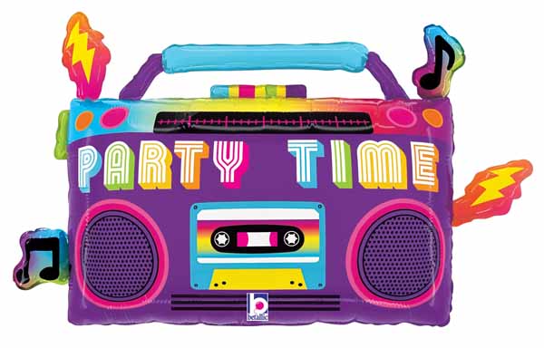 Party Time Boom Box 28-Inch Foil Balloon