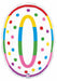 24-Inch Number 0 Birthday Candle Foil Balloon