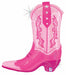Pink Cowgirl Boot Holographic Foil Balloon, 29 Inch