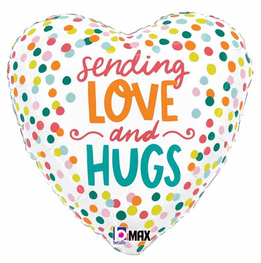 Sending Love & Hugs 18-Inch Heart Foil Balloon