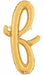 14-Inch Gold Script Letter F Balloon