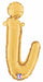 14-Inch Gold Script Letter I Balloon