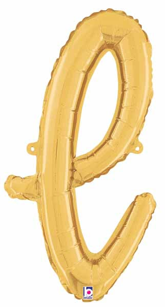 14" Gold Script Letter L Balloon