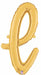 14" Gold Script Letter L Balloon
