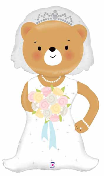 Linky Bride Bear 43" Foil Balloon