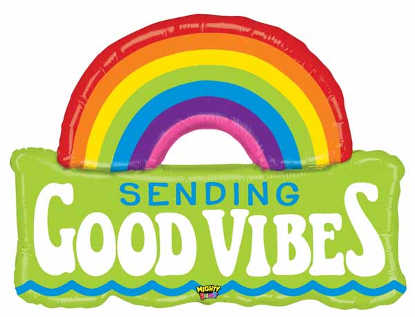 Mighty Good Vibes 37-Inch Shaped Foil Balloon