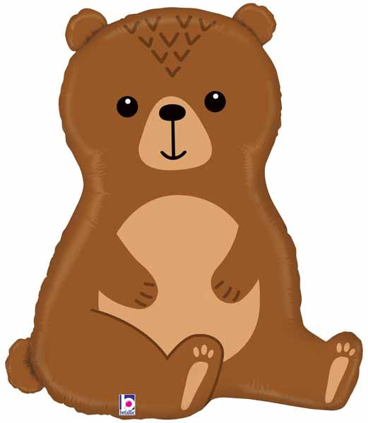 Woodland Bear 34-Inch Shaped Foil Balloon