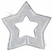 48-Inch Silver Holographic Linking Star Foil Balloon