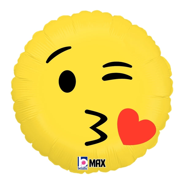 Emoji Kiss 18-Inch Foil Balloon
