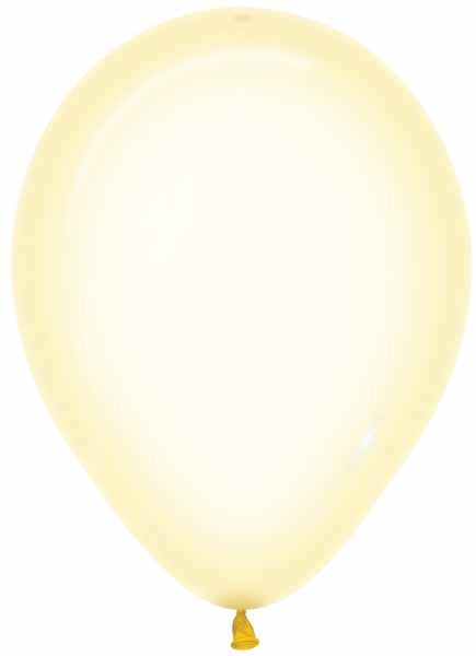 Crystal Pastel Yellow 11-Inch Latex Balloons, 100 Count