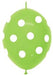 Key Lime Polka Dot Link-O-Loons 12-Inch Latex Balloons, 50-Pack