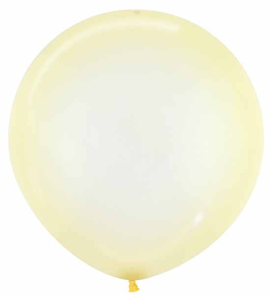 Crystal Pastel Yellow 24" Latex Balloons, 10 Pack