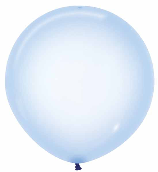 Crystal Pastel Blue 24-Inch Latex Balloons, 10 Pack