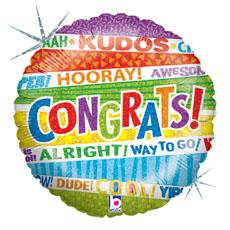 Lots O' Congrats 18" Holographic Foil Balloon