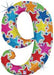 Designerloons Number 9 Balloon, 40 Inch