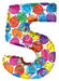Party Megaloons Number 5 Balloon, 40 Inch