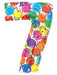 Party Megaloons Number 7 Balloon, 40 Inch