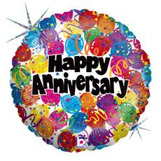 18 Inch Holographic Anniversary Foil Balloon