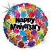 18 Inch Holographic Anniversary Foil Balloon