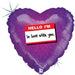 Hello I'm in Love 18" Holographic Heart Foil Balloon