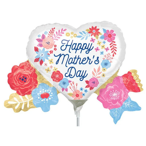 Happy Mather's Day 14" Mini Shape Heart Foil Balloon (5/Pk)