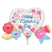 Happy Mather's Day 14" Mini Shape Heart Foil Balloon (5/Pk)
