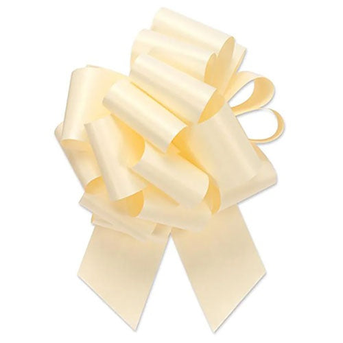 Ivory Poly Pull Bows - 8 Inches