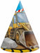 Construction Theme Paper Party Hats, 6 Pack