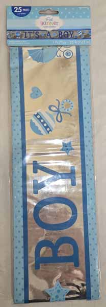 Baby Boy Banner, 25 ft