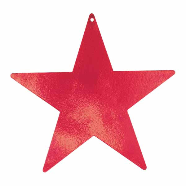 Red Foil Star Decoration, 5 Inch