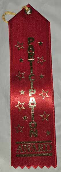 Red Participation Award Ribbon