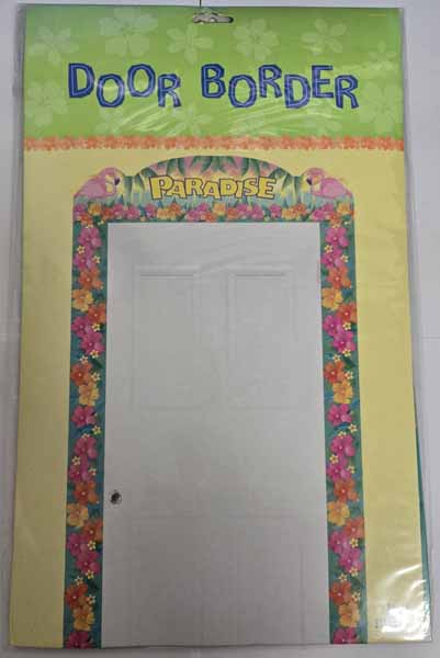 Flamingo Beach Door Border