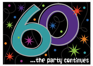 The Party Continues 60th Birthday Decoration Kit