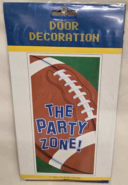 Football The Party Zone Door Cover