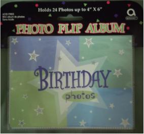 Birthday Shimmer Flip Photo Album